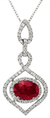 8.88ct Burmese ruby set in platinum with pave set diamonds