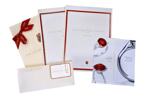 Ruby rings in The Natural Ruby Company custom made packaging