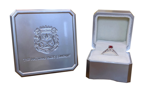 Ruby rings in The Natural Ruby Company custom made packaging