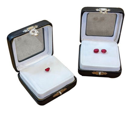 Ruby rings in The Natural Ruby Company custom made packaging